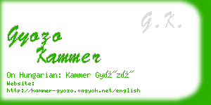 gyozo kammer business card